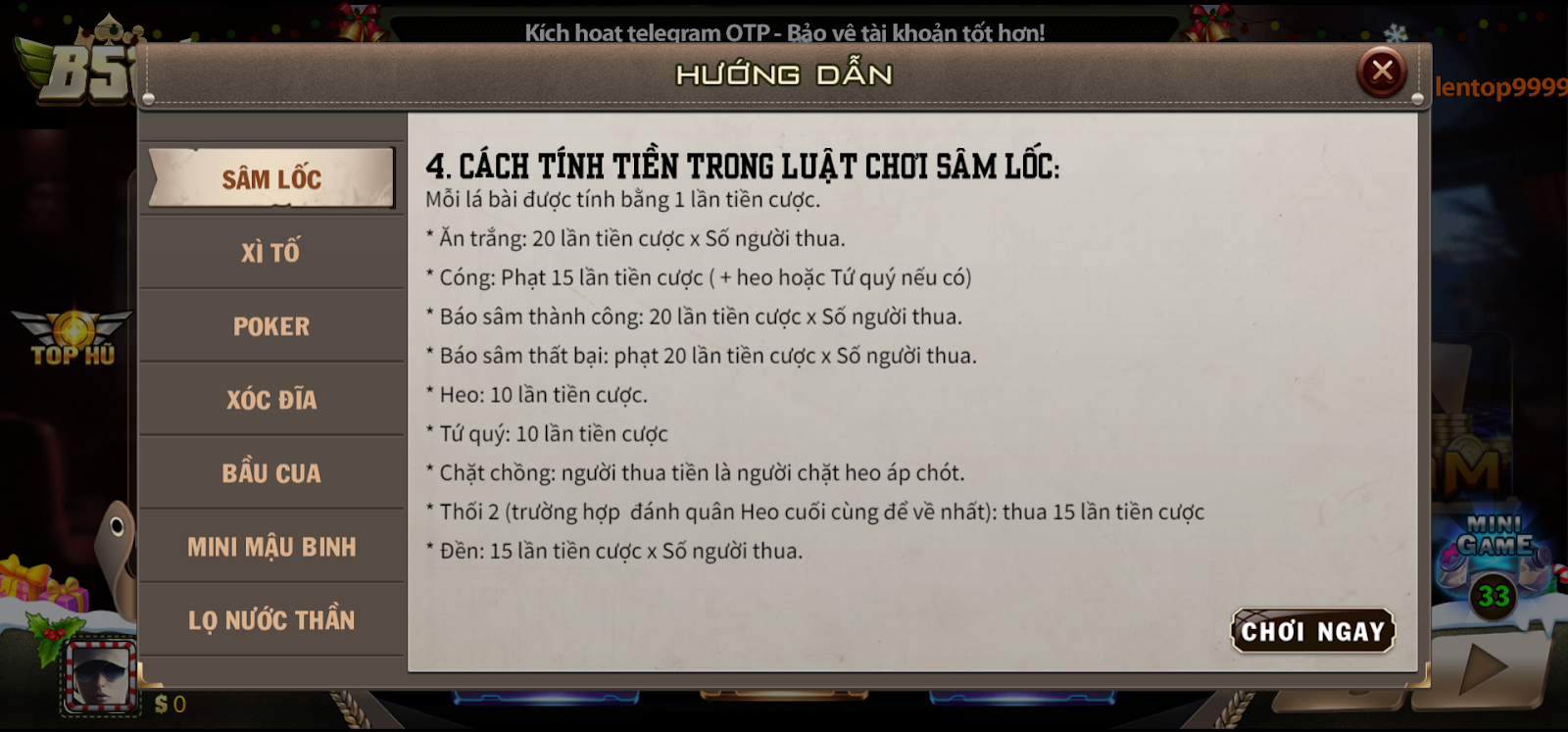 Sâm Lốc Vip79 - Tựa game bài lý tưởng cho mọi game thủ