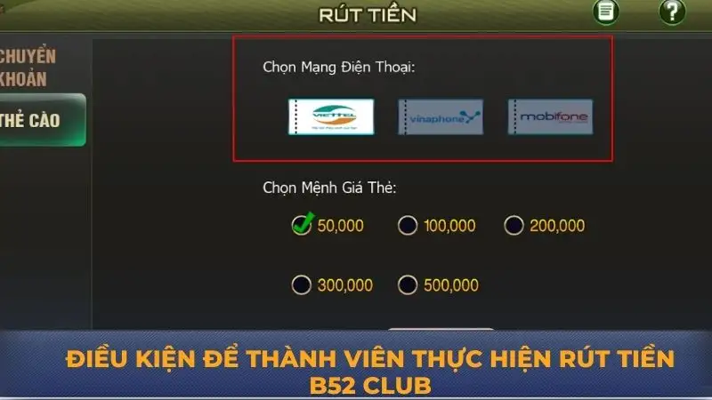 Rút tiền B52 Club – Thao tác nhanh, tiền về liền tay