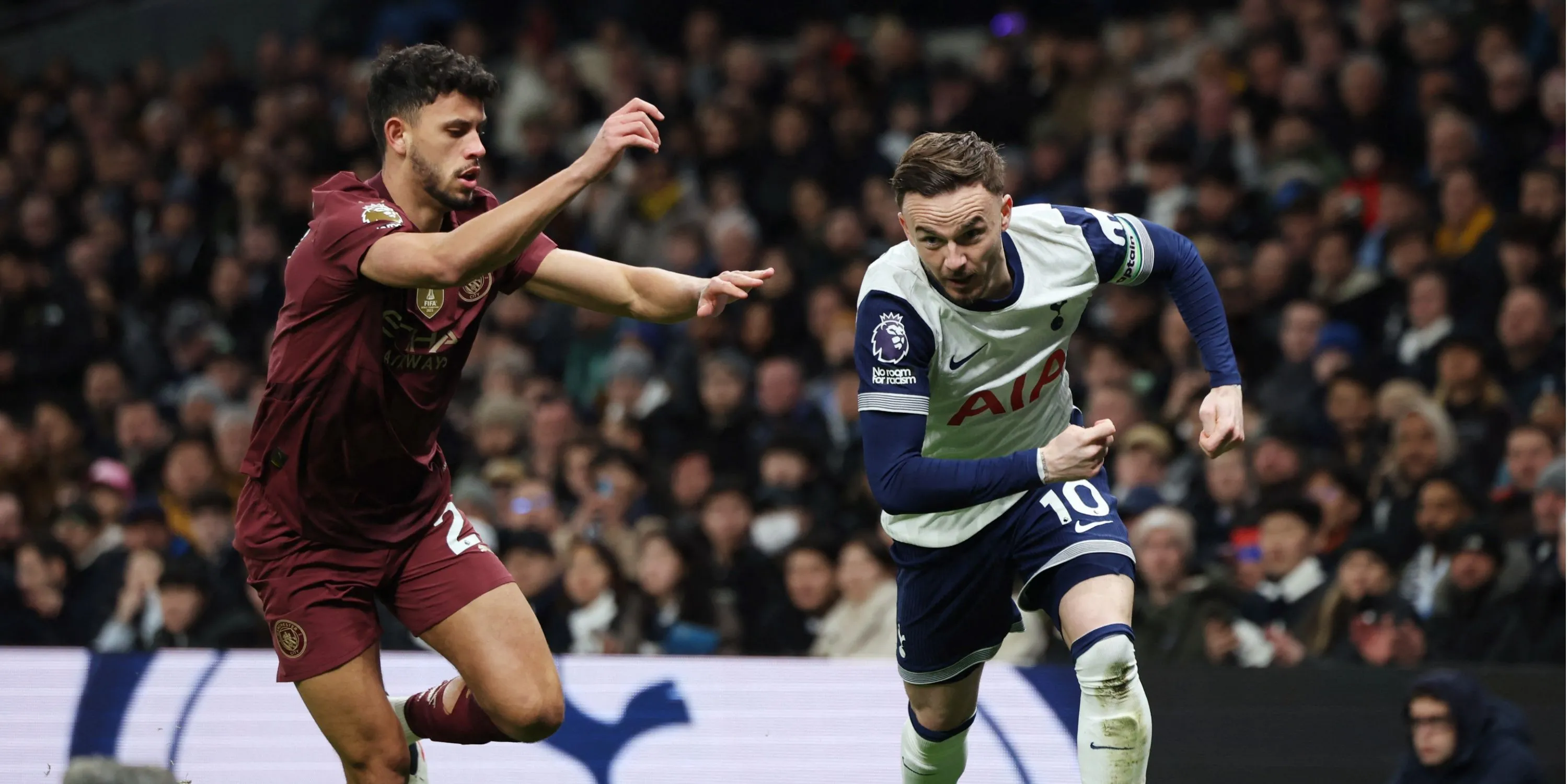 James Maddison trong màu áo Tottenham - mục tiêu chuyển nhượng của Man City