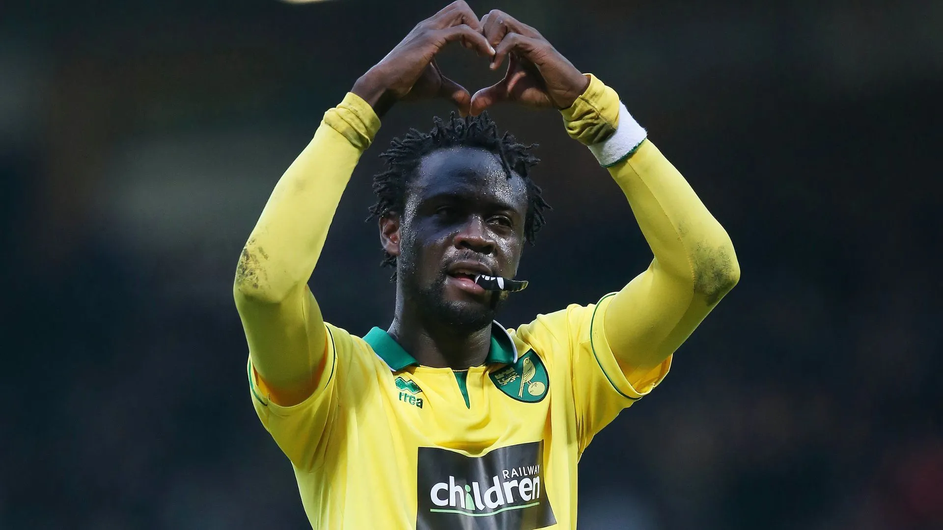 Kei Kamara trong màu áo Norwich City tại Ngoại hạng Anh