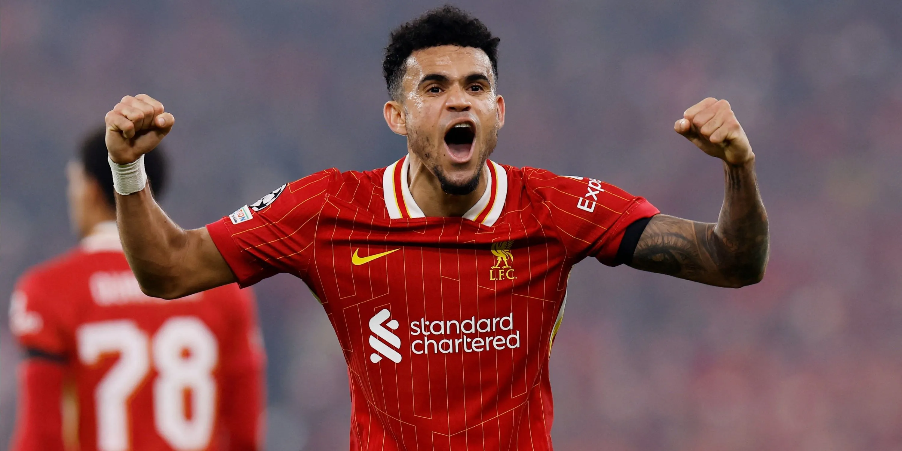 Luis Diaz ăn mừng bàn thắng trong màu áo Liverpool
