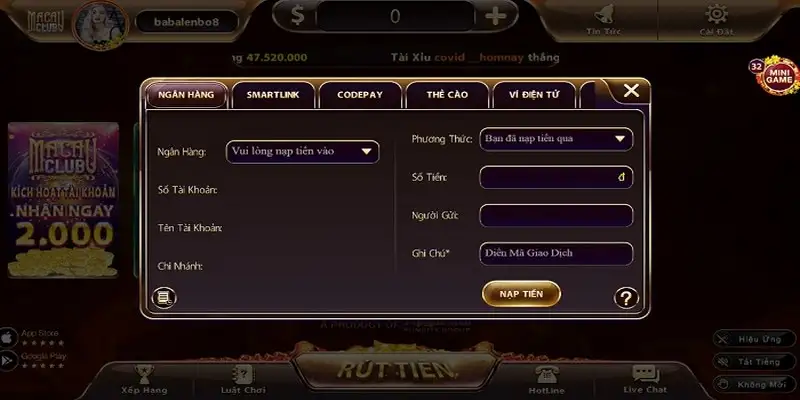 Rút tiền Macau Club – Hướng dẫn chi tiết cho tân binh 14 Rút tiền Macau Club – Hướng dẫn chi tiết cho tân binh