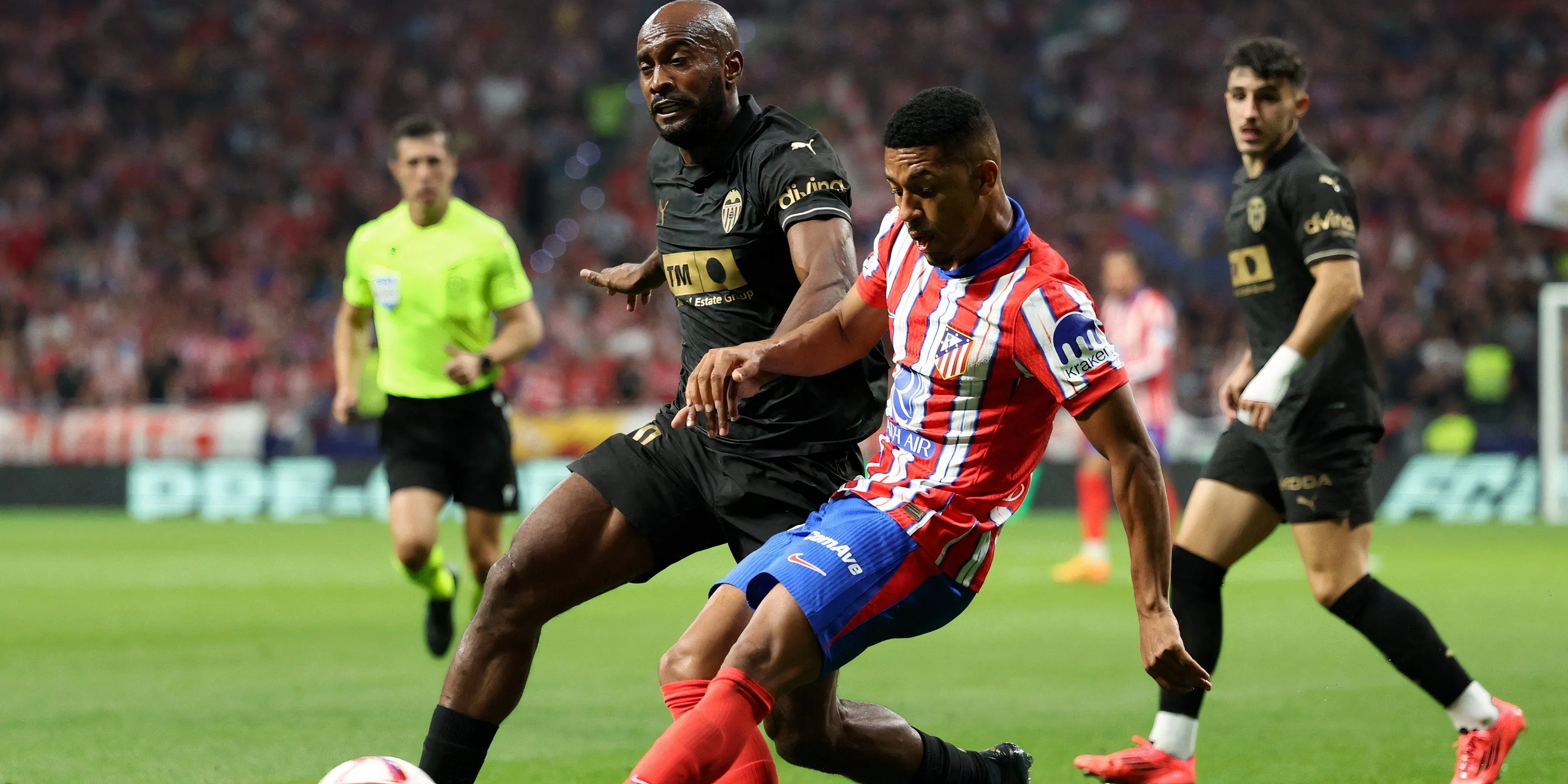 Samuel Lino trong màu áo Atletico Madrid đang là mục tiêu của Wolves
