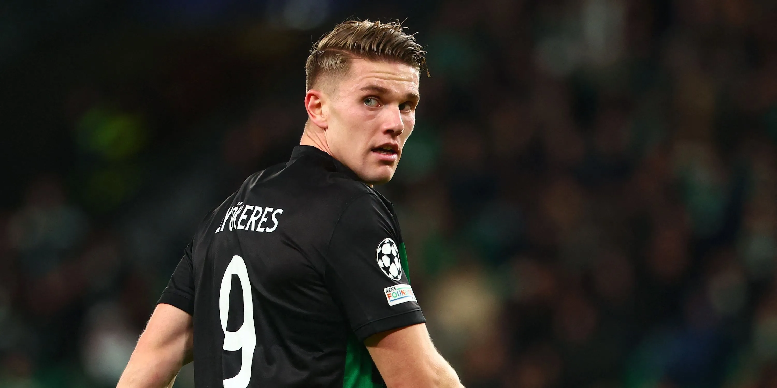 Tiền đạo Viktor Gyokeres ăn mừng bàn thắng trong màu áo Sporting CP