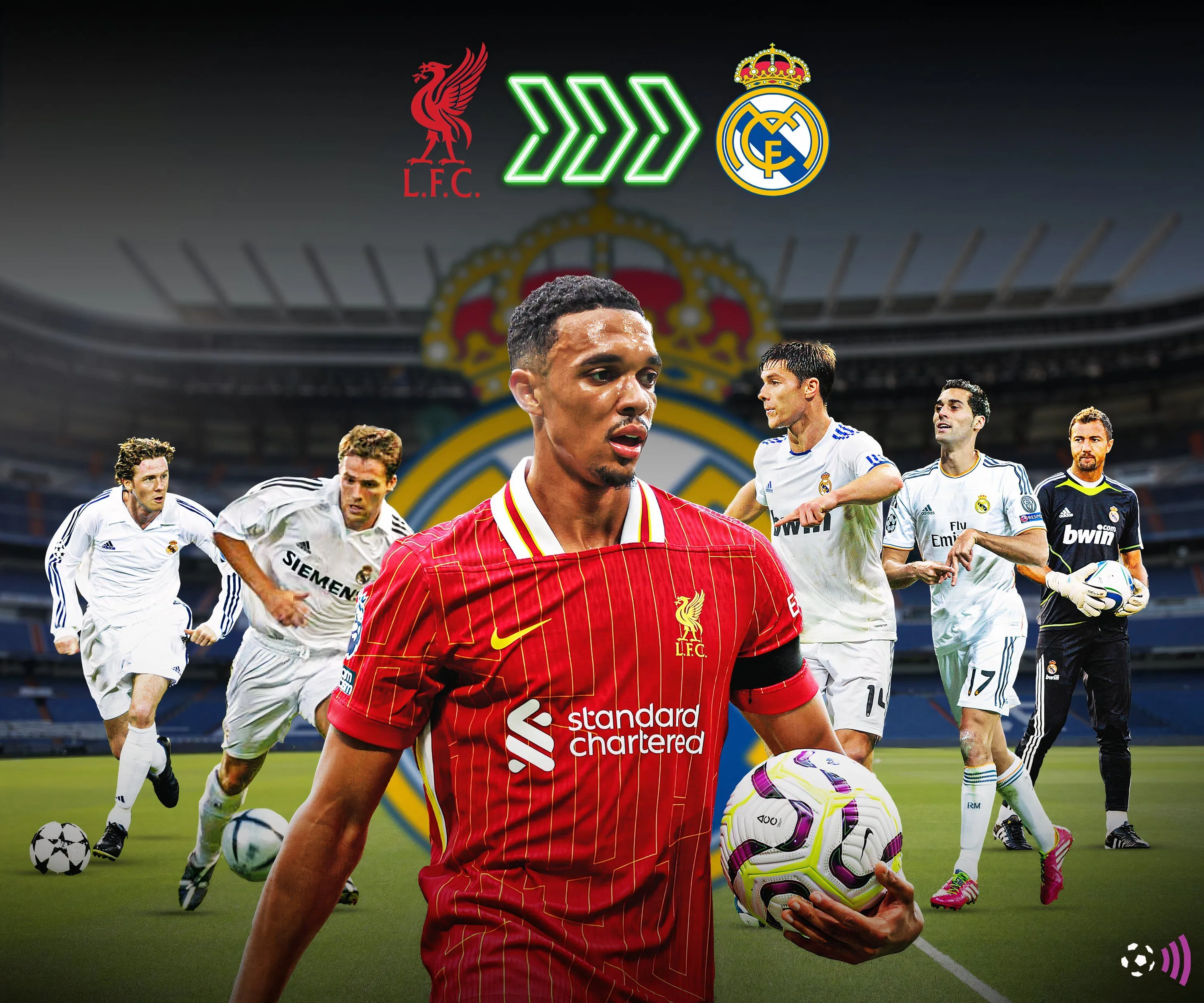 Trent Alexander-Arnold và các cựu cầu thủ Liverpool chuyển đến Real Madrid trong quá khứ như Owen, McManaman, Alonso
