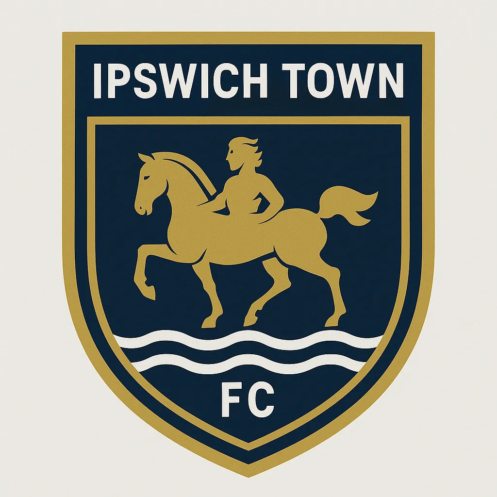 Khái niệm huy hiệu mới của Ipswich Town từ AI: thiết kế đơn giản, hiện đại