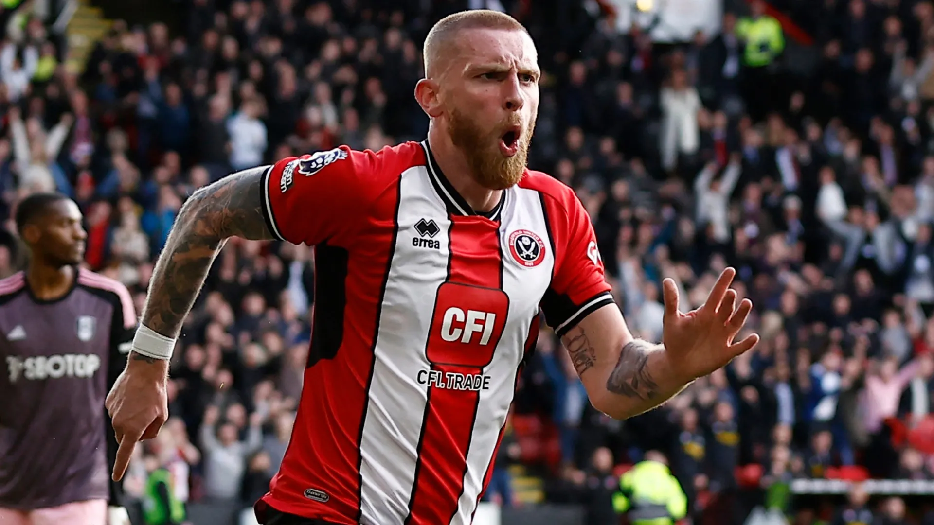 Tiền đạo Oli McBurnie trong màu áo Sheffield United
