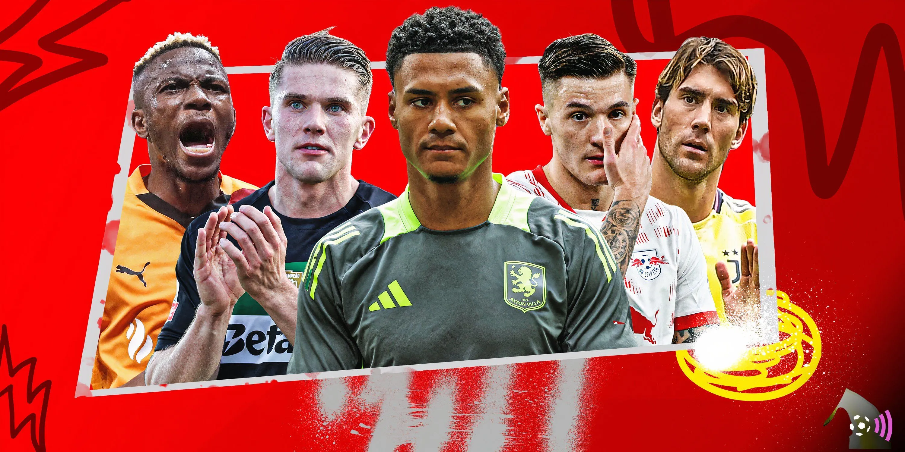 Các mục tiêu tiền đạo chuyển nhượng của Manchester United: Watkins, Osimhen, Gyokeres, Vlahovic