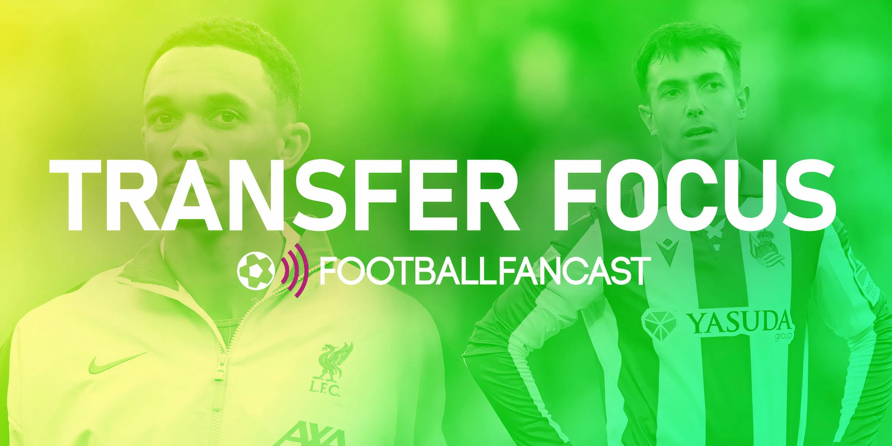 Tiêu đề &quot;Transfer Focus&quot; trên Football FanCast, chuyên mục tin tức chuyển nhượng bóng đá.